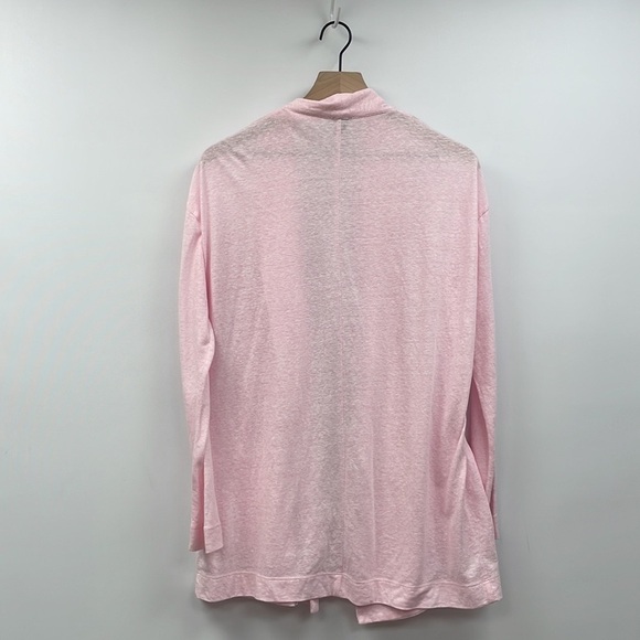 J. Crew Open Front Cardigan Slub Cotton Lightweight Sweater Minimalist Pink - Picture 4 of 7